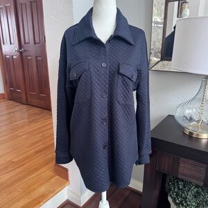 Quilted Navy Jacket for Women